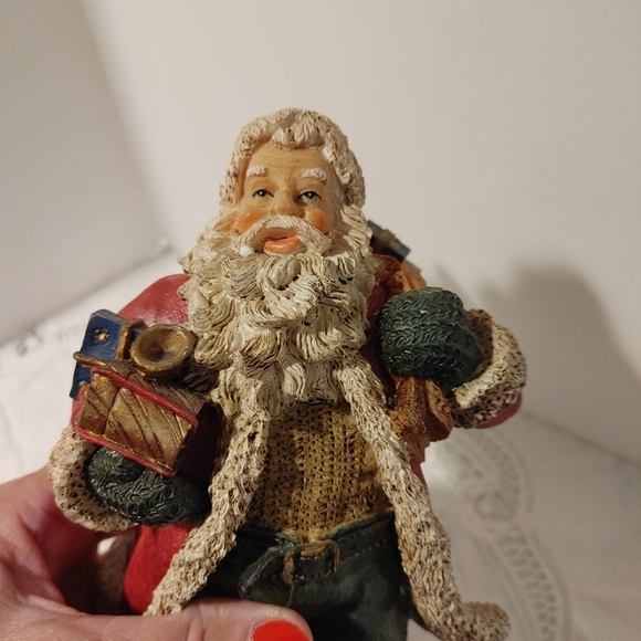 Santa Figurine Sack of Toys Dog at Feet - Picture 2 of 15